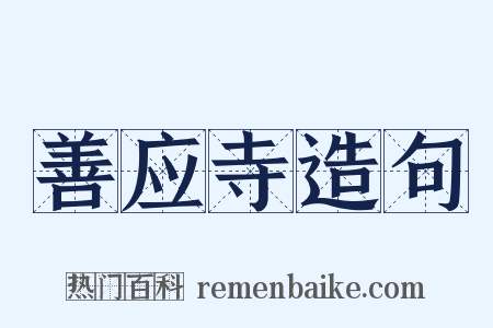善应寺造句是什么意思的图片